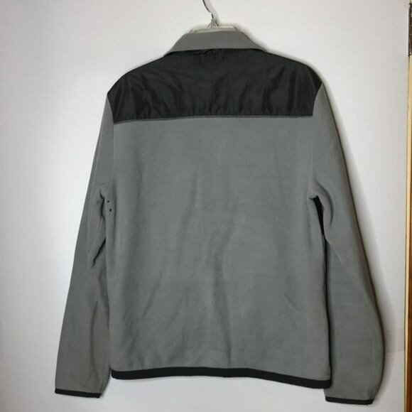 Calvin Klein Womens Full Zip Fleece Jacket Gray Black M MEDIUM - Picture 6 of 9